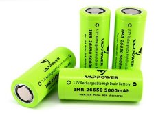 Vappower IMR26650 5000mAh 35A High Drain Battery