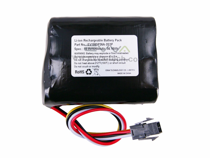 Low Weather 18650 3S2P 12V 5.2Ah Lithium io
